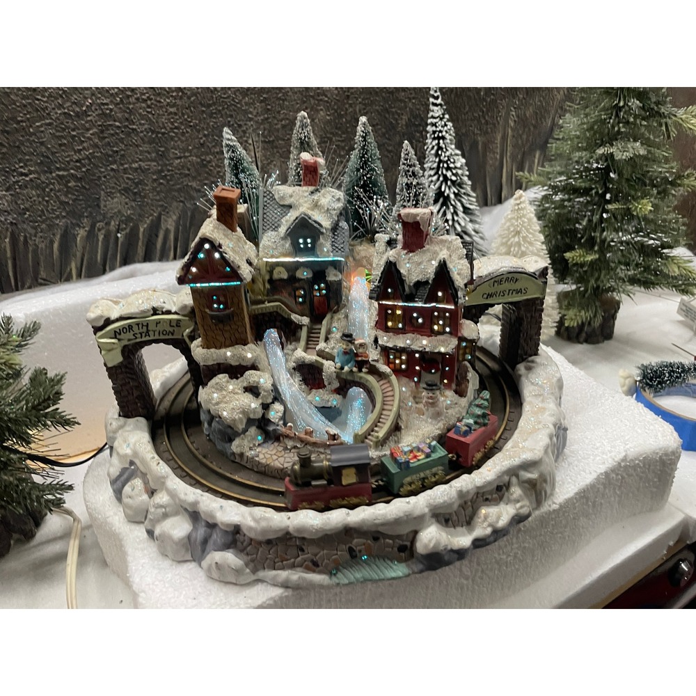 Avon Fiber Optic Christmas Train Village North Pole Station Lighted Decor